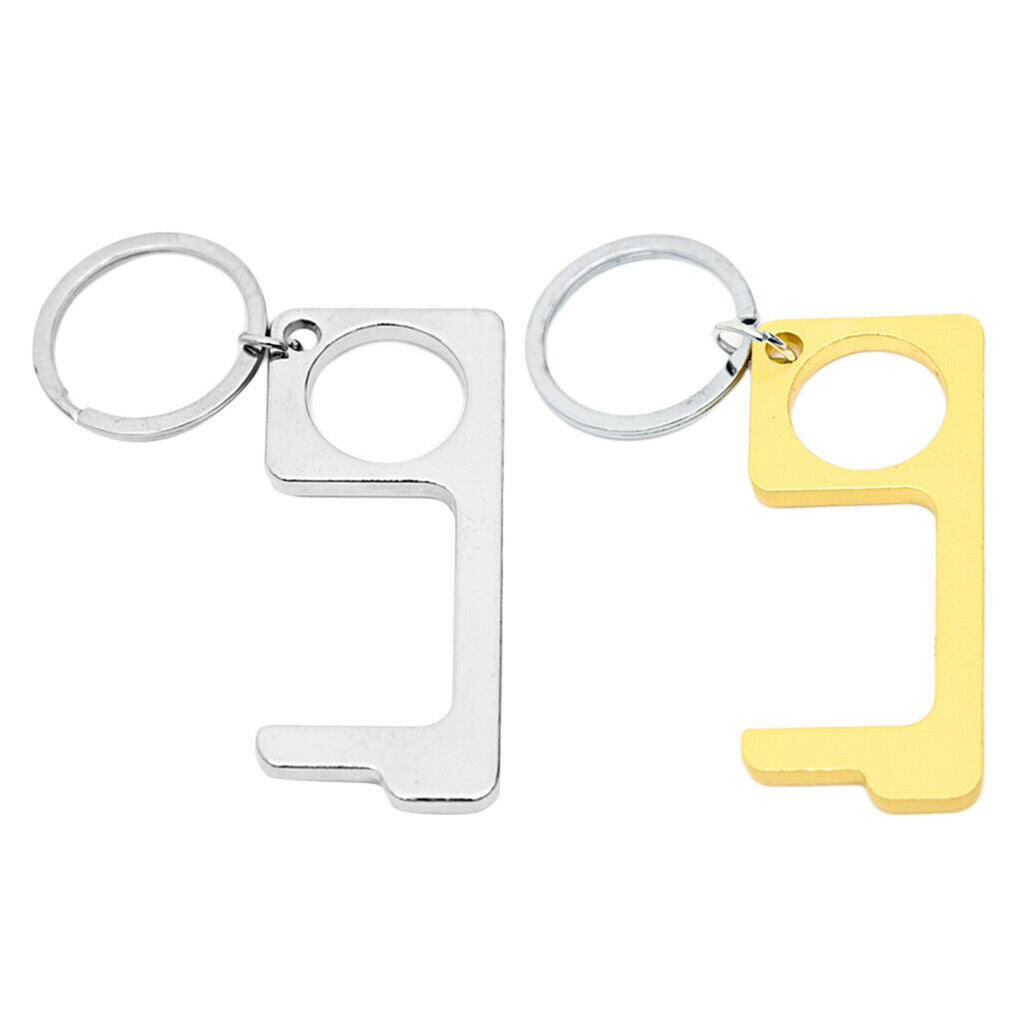 2Pcs No Touch Door Opener Key Elevator Press Hand Stick Protective Artifact