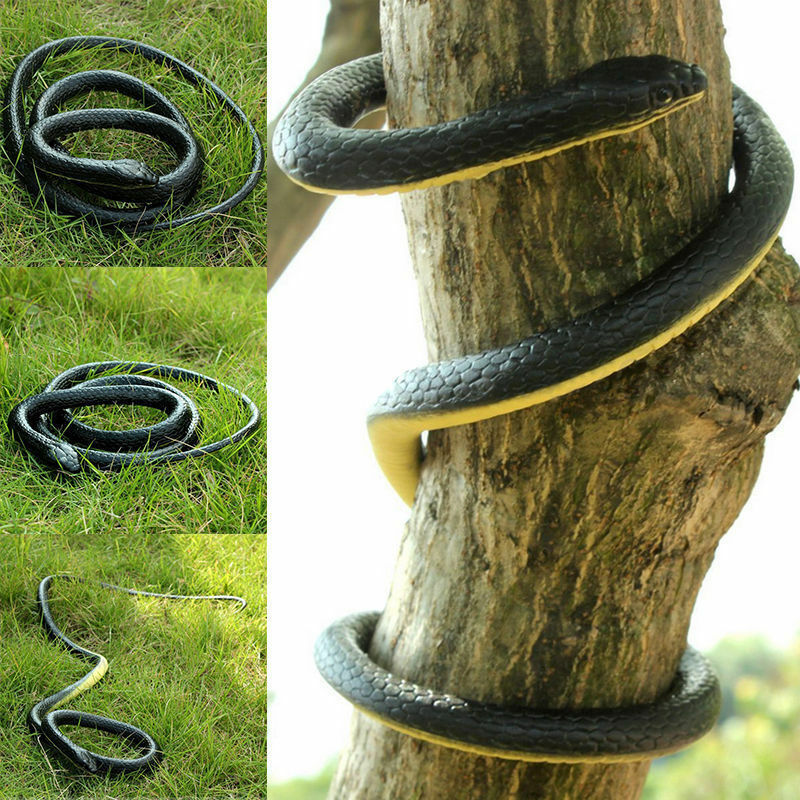 130cm Long RÃ©aliste Caoutchouc Souple Serpent Jardin HÃ©lices DrÃ´le Blague Jouet