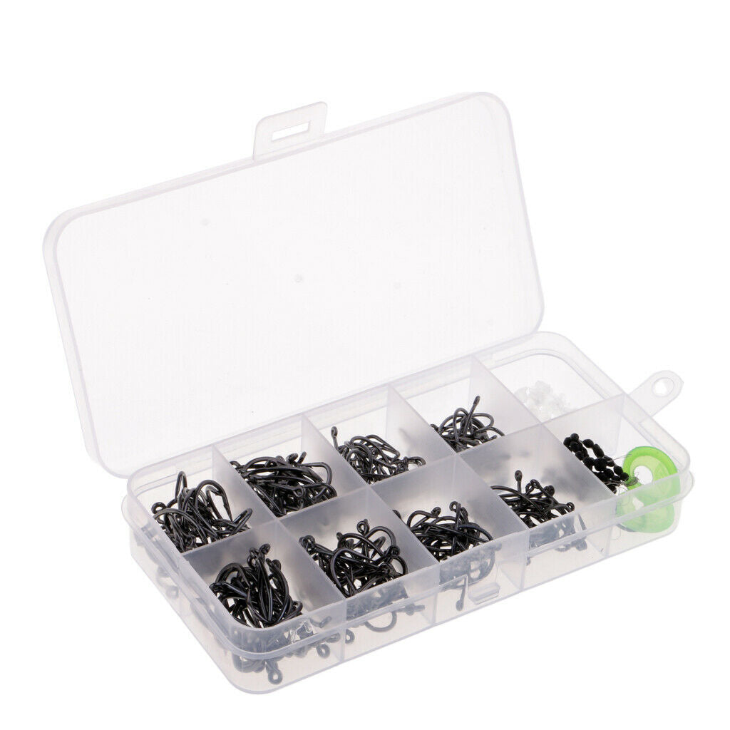200pcs   High   Strength   Barbless  &  Barbed   Fishing   Hooks   Saltwater