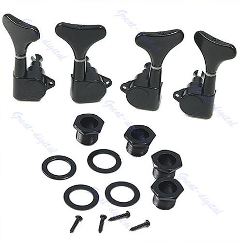Hot Guitar Sealed Tuners Tuning Pegs Machine Heads 2R2L For 4 String Bass Black