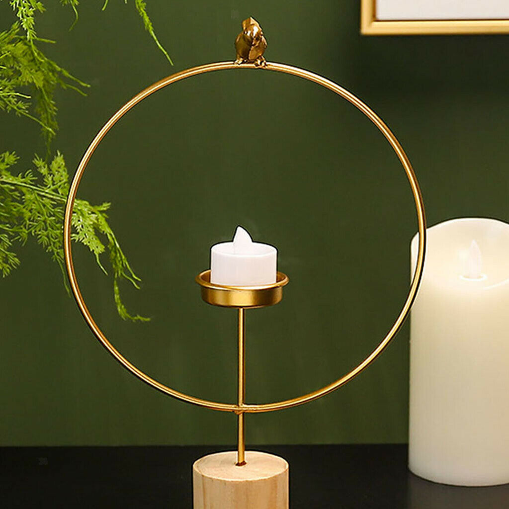 Candle Holder Stand Rack Lantern Candlesticks f/ Office Hotel Tabletop Decor