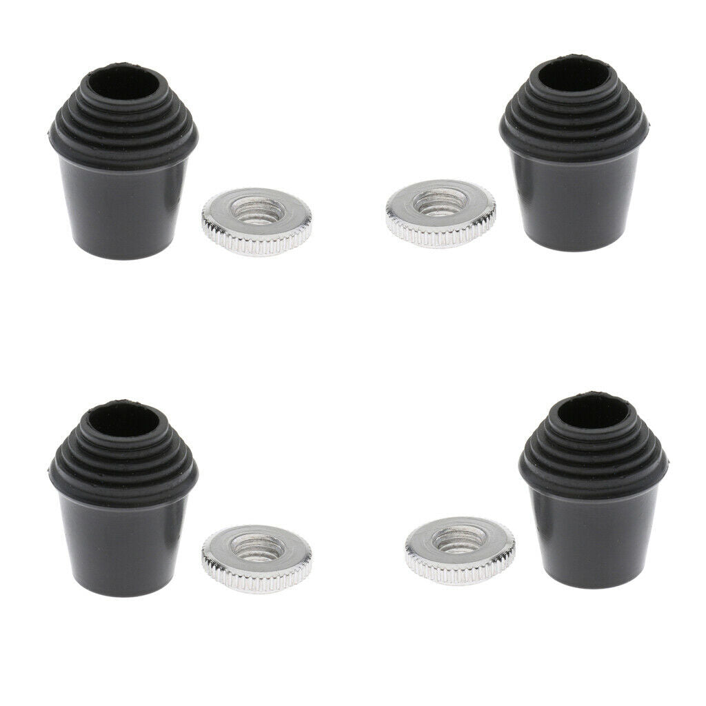 4 Pieces 0.33" Feet for Floor Tom-Tom Bass Leg Percussion Replacement Access