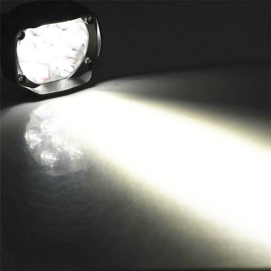 Pair 30W 3000LM Universal Motorcycle ATV Headlight Lamp LED Fog Lights Spotlight