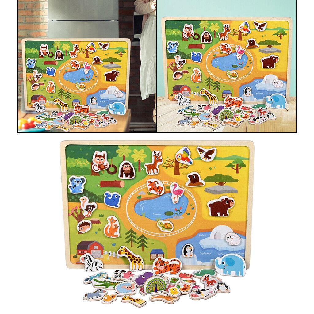 Wooden   Educational Puzzle Toys Animal Jigsaw Puzzles for Preschool