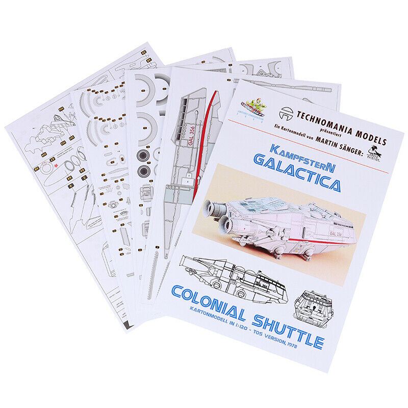 1:120 Scale Battlestar Galactica Colonial Shuttle DIY Handcraft Paper Mod.l8