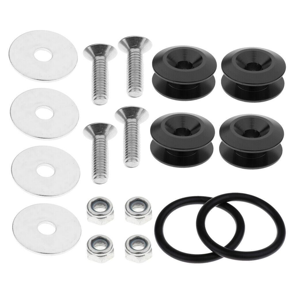 8pcs Quick Release Fastener Fixed Button Kit for Car Vehicles (Red + Black)