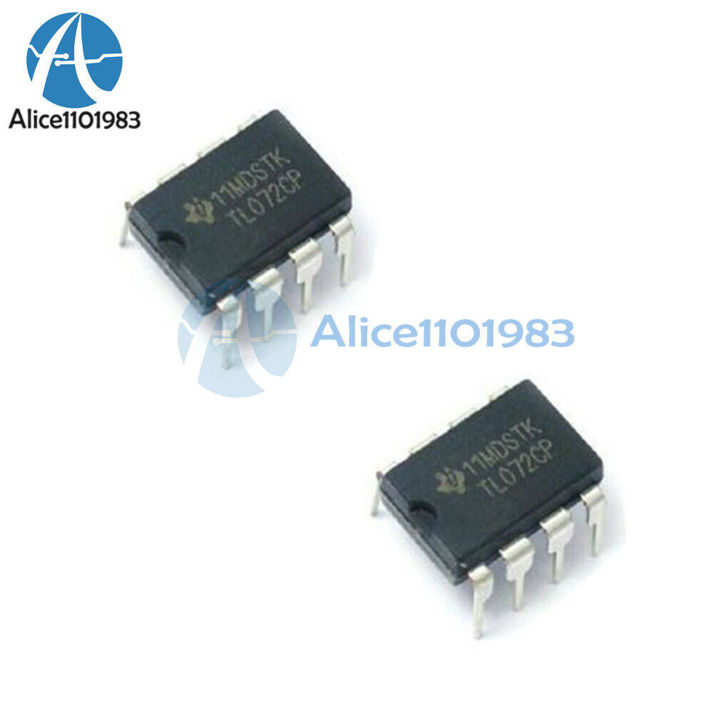 10PCS TL072 TL072CP DIP-8 LOW NOISE J-FET DUAL OP-AMP IC NEW
