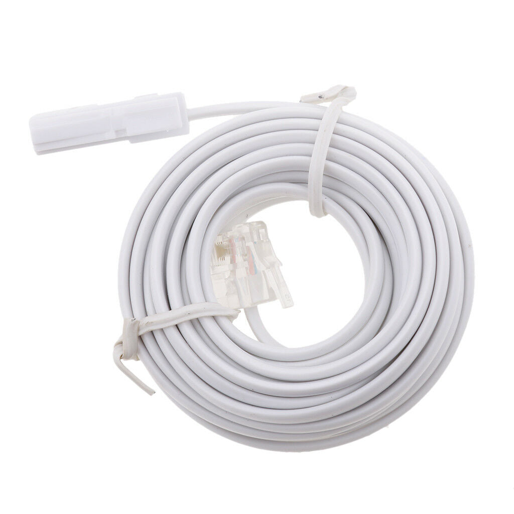 10ft RJ11 to UK BT 6P2C Landline Telephone Extension Cable Connector