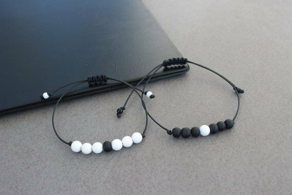 Distance Bracelet Matching Couple Bracelets Long Distance Relationship Couples