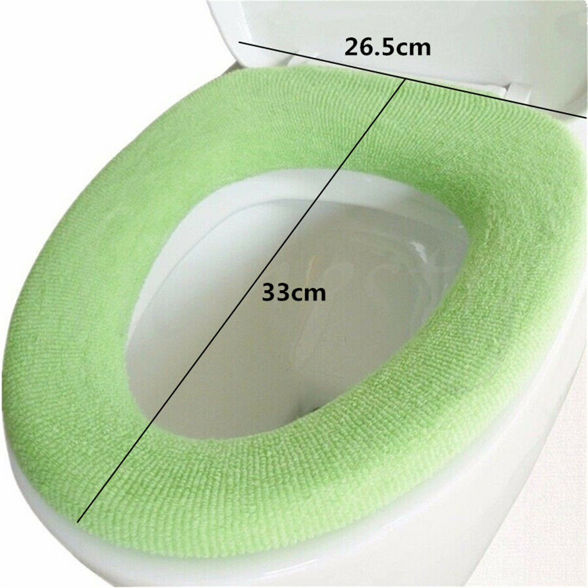 Toilet Seat Cover Bathroom Cloth Soft Case Lid Mat Pad Warmer Cover Washable