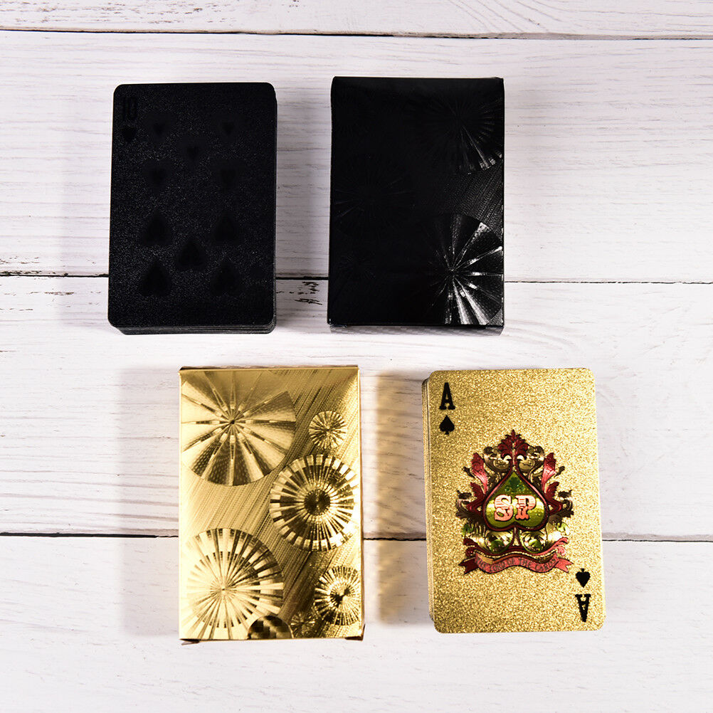 Waterproof Plastic Playing Cards Black Diamond Poker Cards Creative Gift  DD