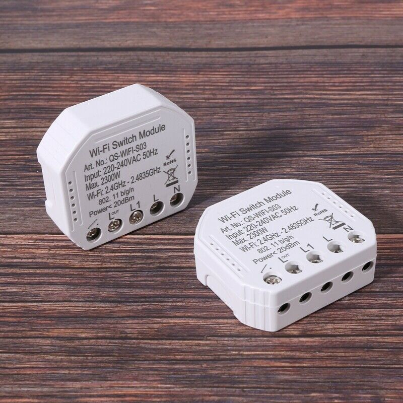2Pcs Wifi Smart Light Switch Diy Breaker Module Smart Life/Tuya App Remote ConI7