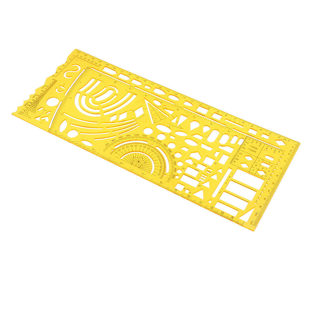 Pro Drawing Template Drafting Ruler Stencil for Military Operation 28x11.5cm