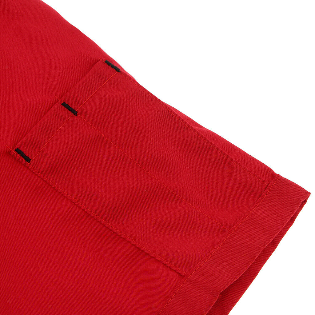 Unisex Chef Jackets Coat Short Sleeves Shirt Kitchen Uniforms M Red