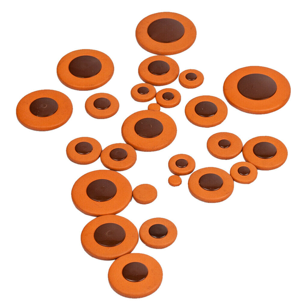 25Pieces Alto Saxophone Pads Leather for Saxophone Players Parts Accessories