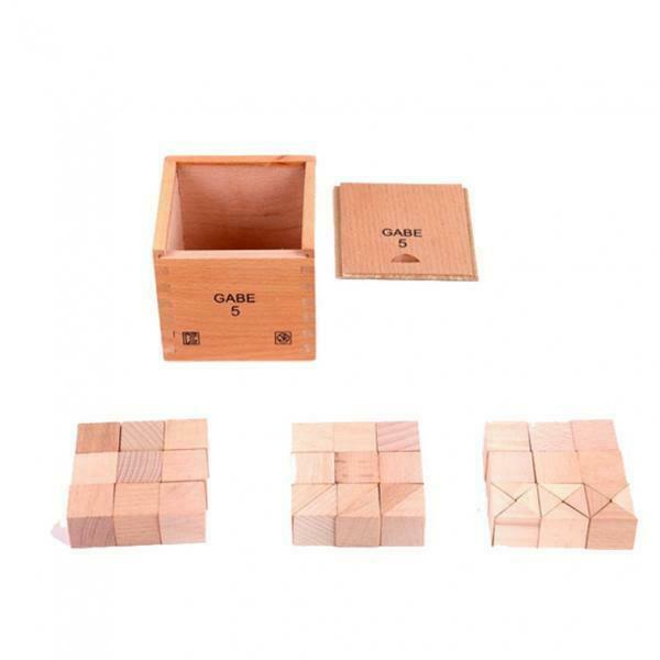 Wood Cubes Toddler Kids Building Blocks Toys in Box Hand & Eye Cooperation