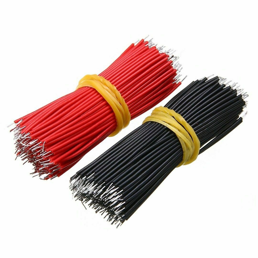 400pcs Black Red Kit Breadboard Cable Wires Set Tinned 6cm