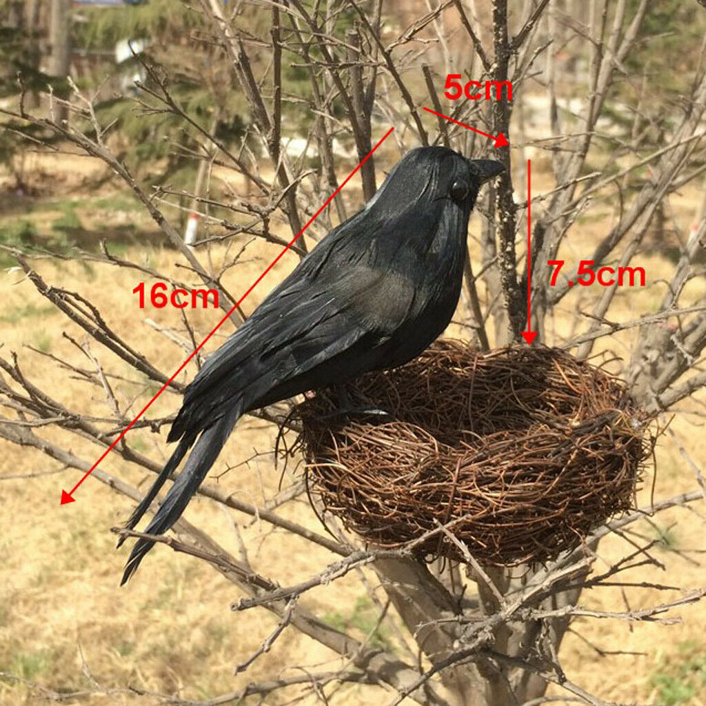 Set 2 Artificial Realistic Woodland Birds for Garden Weding Home Decoration