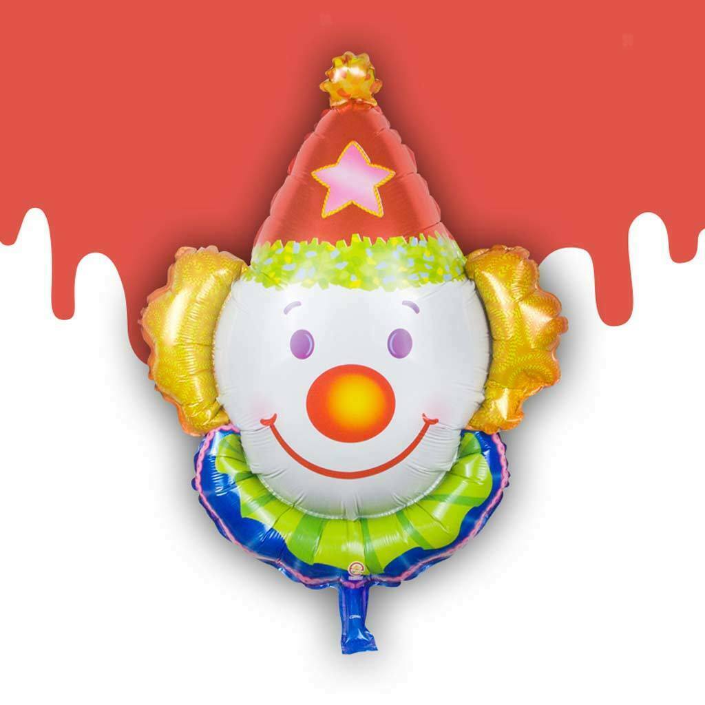 Juggles Super Clown Foil Balloon Kids Birthday Party Supplies Red and Blue