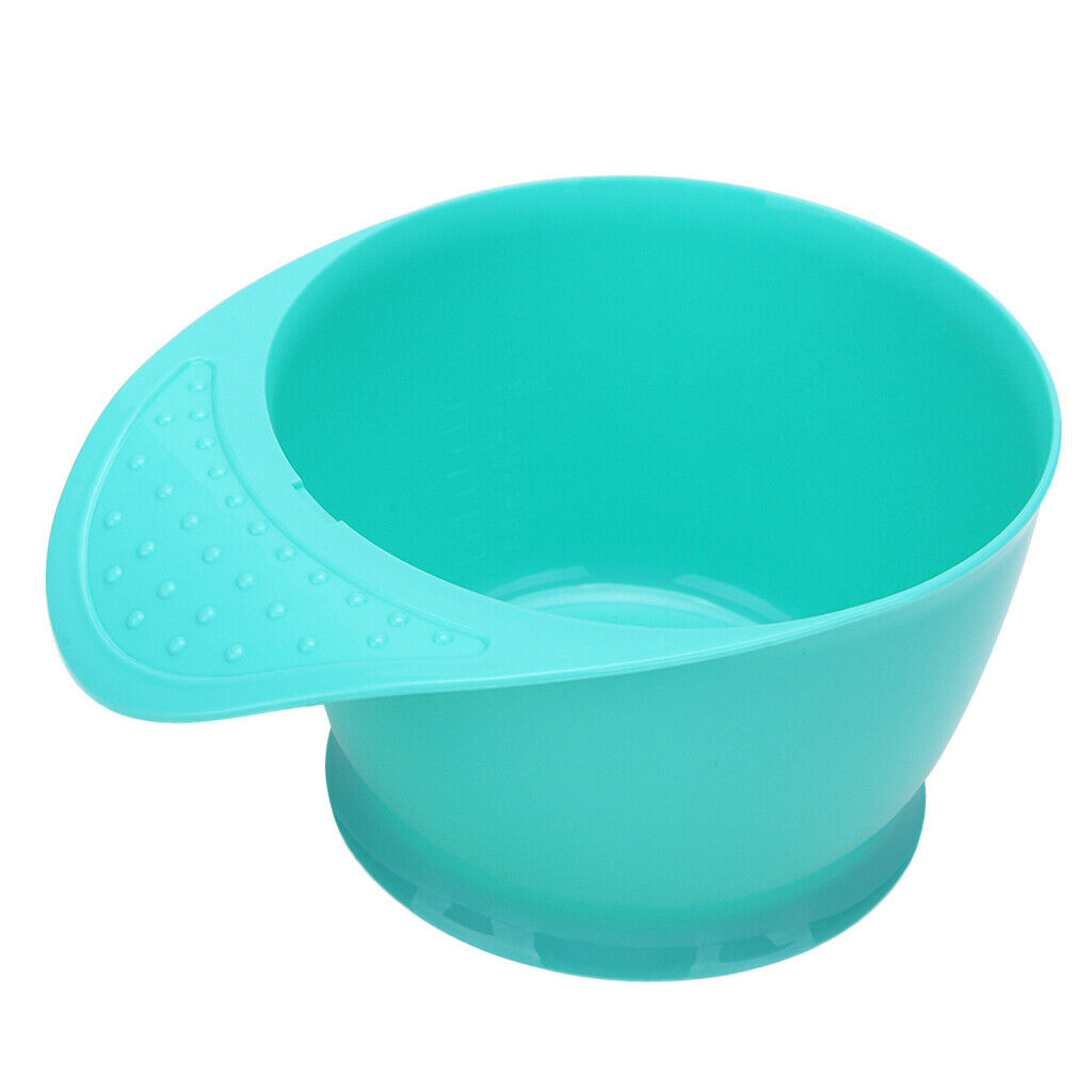 Salon Hairdressing Hair Coloring Dyeing Mixing Bowl Tint Bowl with Handle Cyan