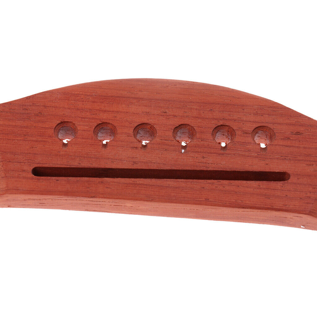 Acoustic Guitar Bridge 6 Holes Red Pear Bridge Guitar Replacement Parts