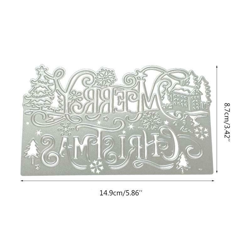 Merry Christmas Tree Metal Cutting Dies Stencil DIY Scrapbooking Album Template