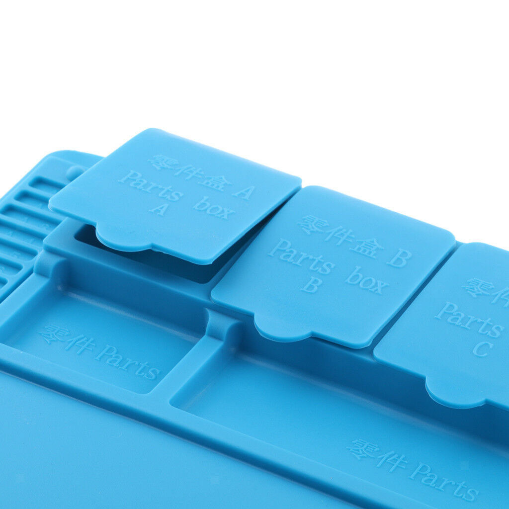 Silicone Cell Phone Repair Pad Mat Magnetic Maintenance Platform Dark Blue