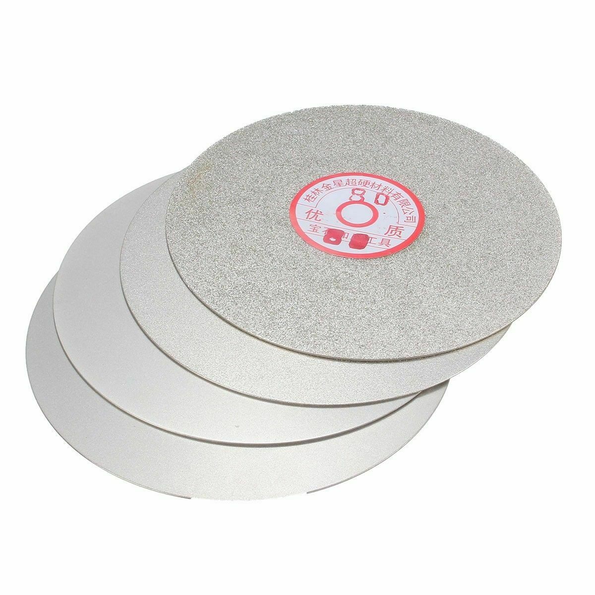 4PCS 6'' Diamond Coated Grinding Disc Tool Flat Lap Wheel 600 800 1200 3000 Grit