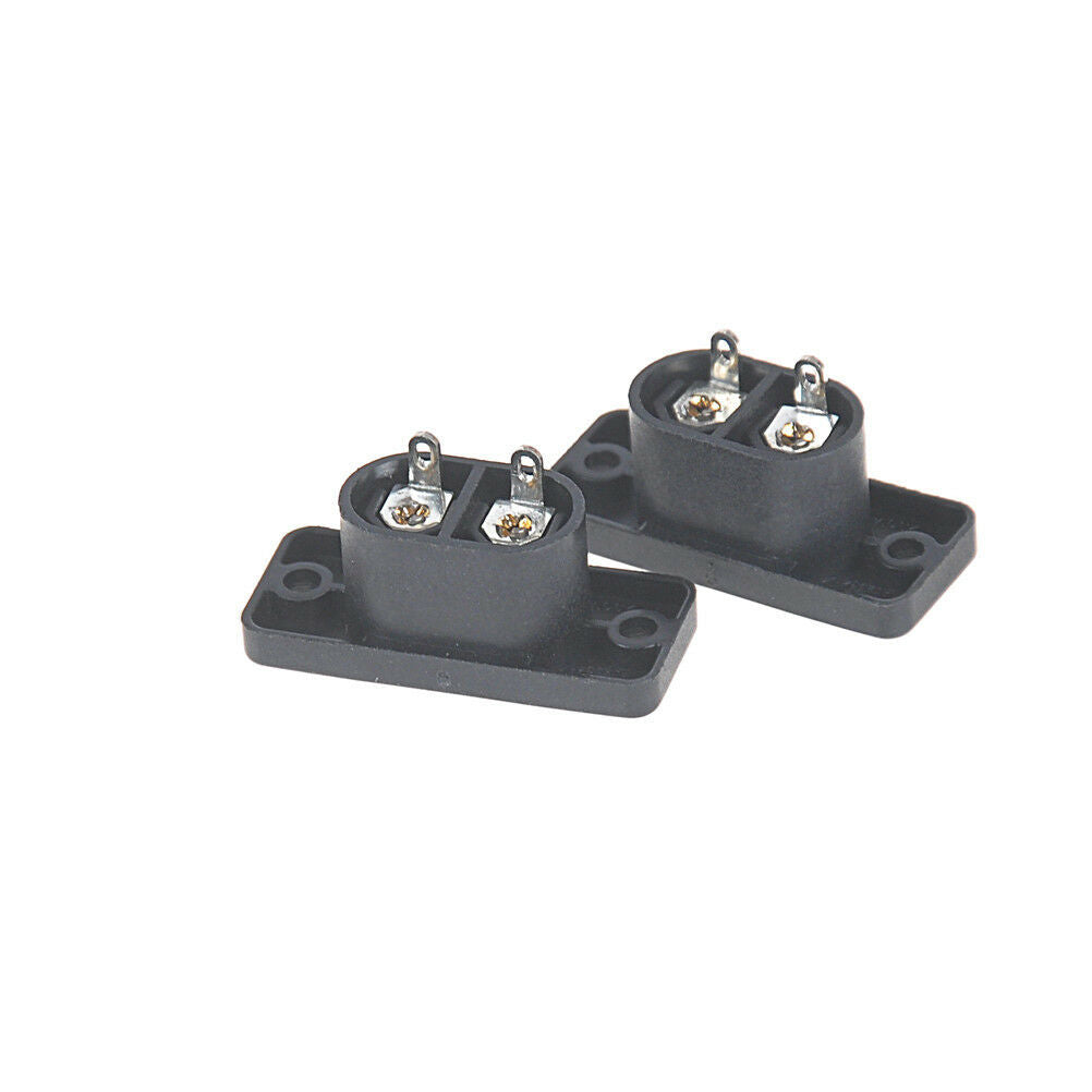5 Pcs IEC320 C8 2 Terminal Power Plug Inlet Socket AC 250V 2.5A Black.f WF