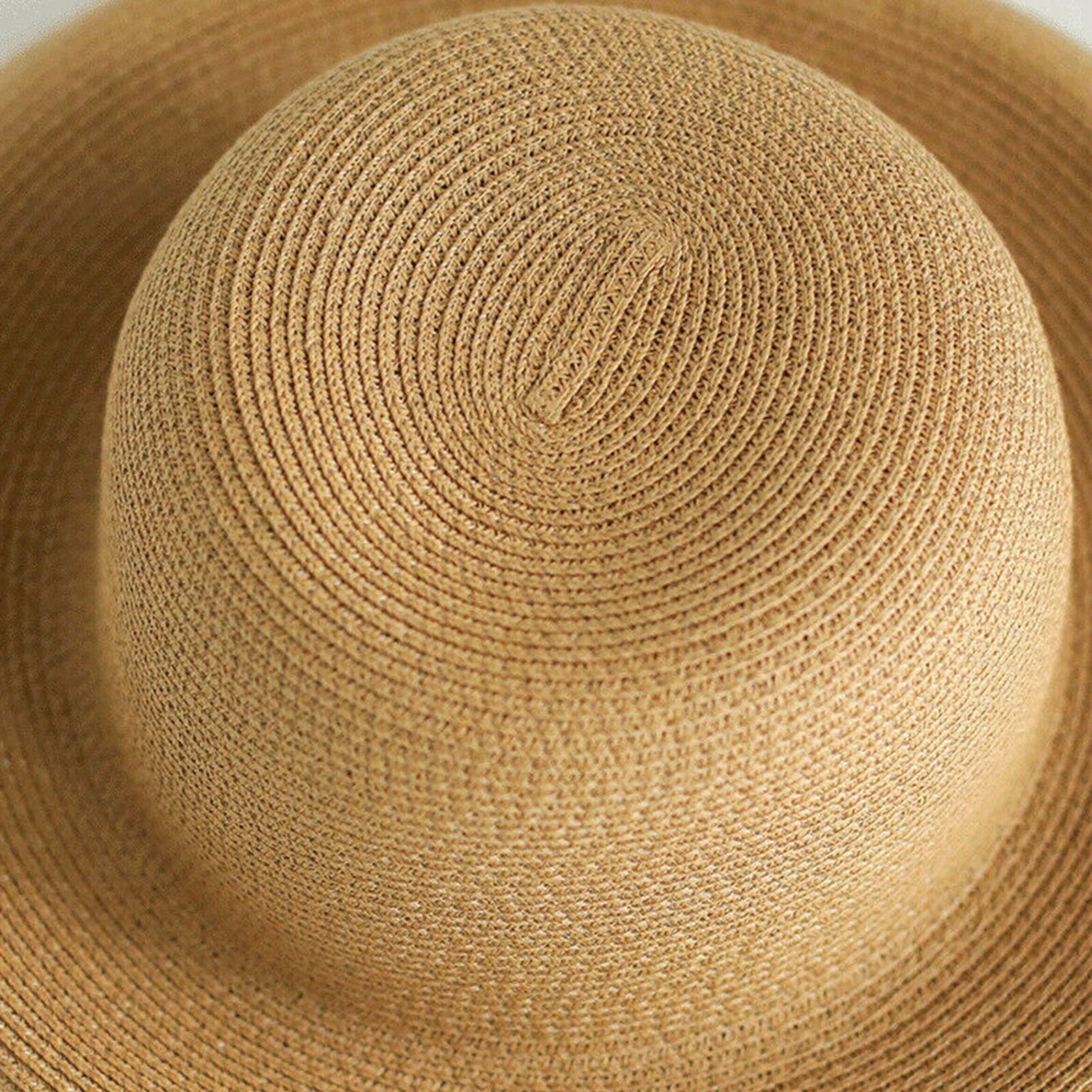 Ladies Women's Summer Large Floppy Folding Wide Brim Cap Sun Straw Beach Hat New