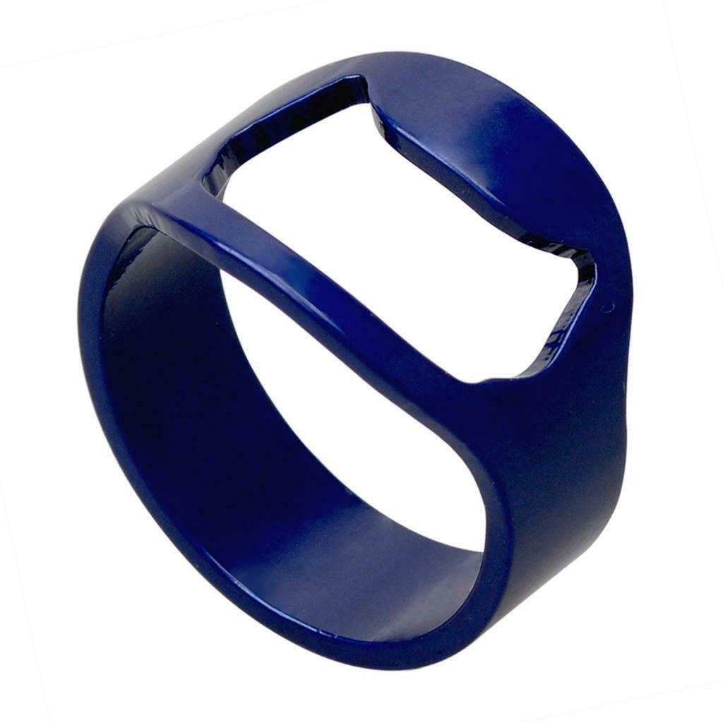 Fashion Blue Ring Steel Charm Finger Bottle Opener Opener Men Birthday Gift