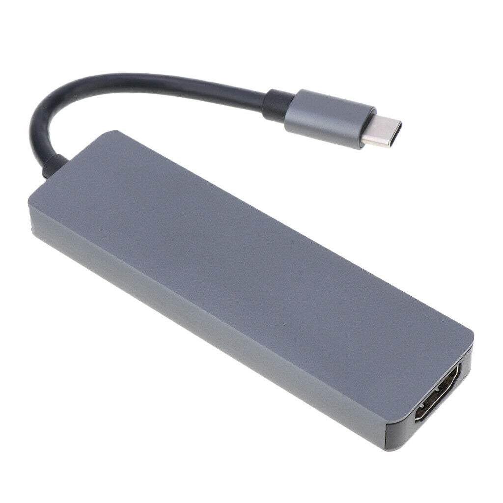 USB C Hub, 5-in-1 USB C Adapter, with 4K USB C to  , SD/TF Card Reader, 2 USB