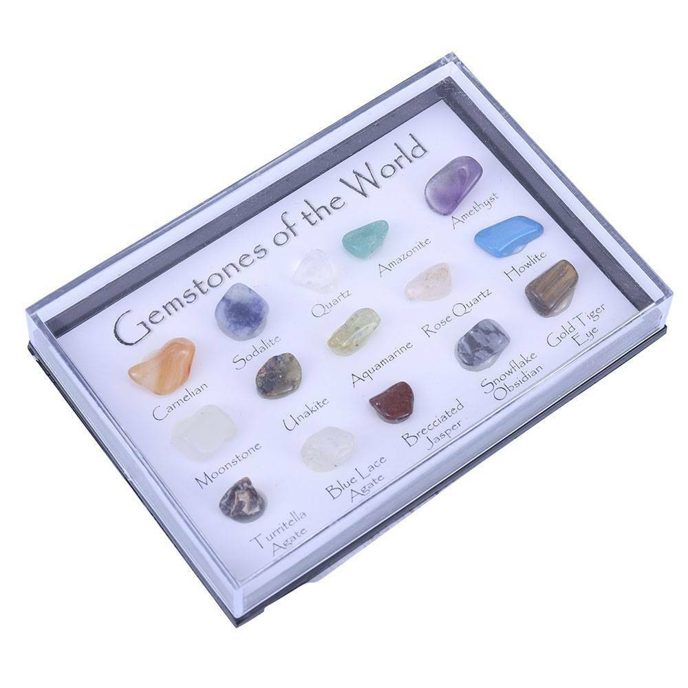 15X Natural Healing Crystal Gemstones Reiki Chakra Collection Stone Specimen Kit