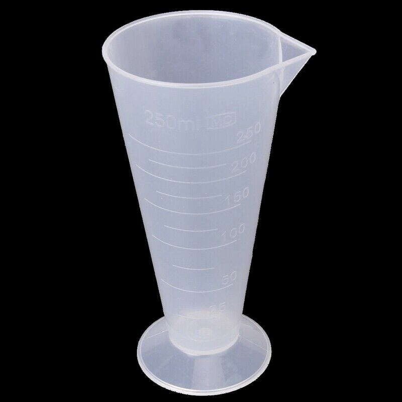 250ml Kitchen Laboratory Plastic Measurement Beaker Measu Cup I4C8