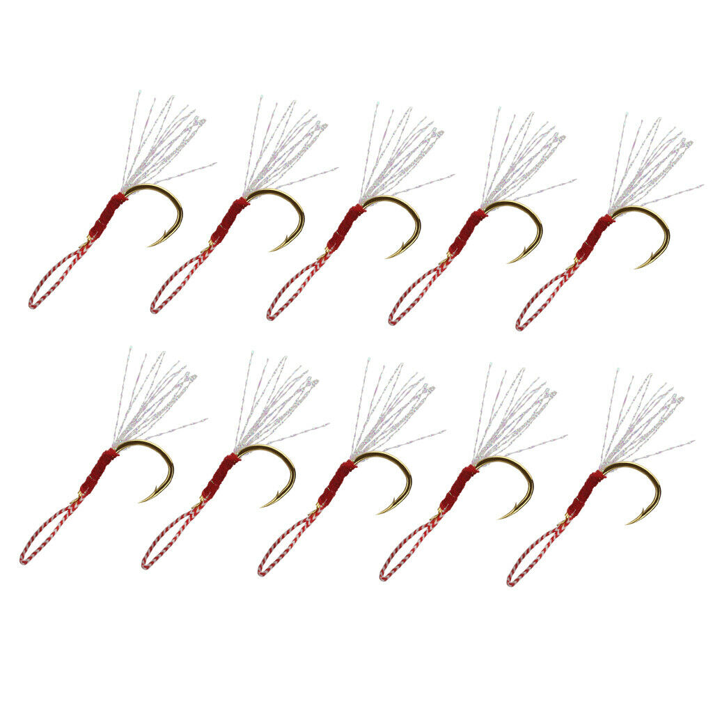 20 Packs Metal Fishing Assist Hooks Strong Jigging Jig Hooks 12#14# Golden