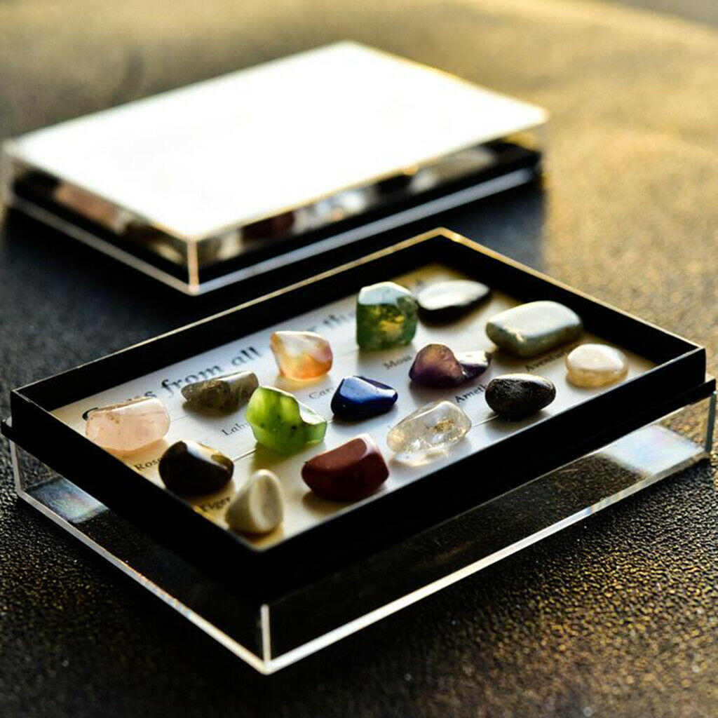 15Pcs/Box Natural Mineral Specimen Gift Polished Stone  Gemstones Quartz Crystal