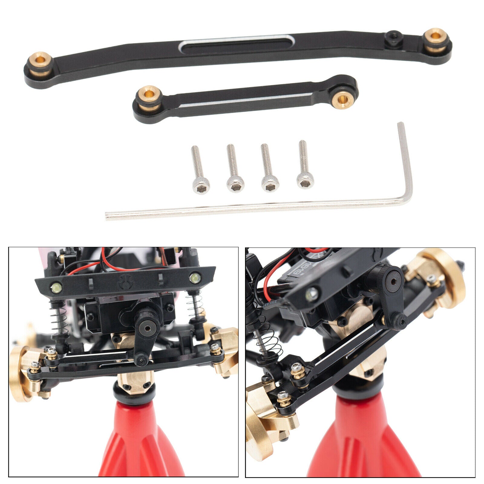 Steering Rod Tie Links & Steering Knuckles for Axial SCX24 AXI90081 Buggy