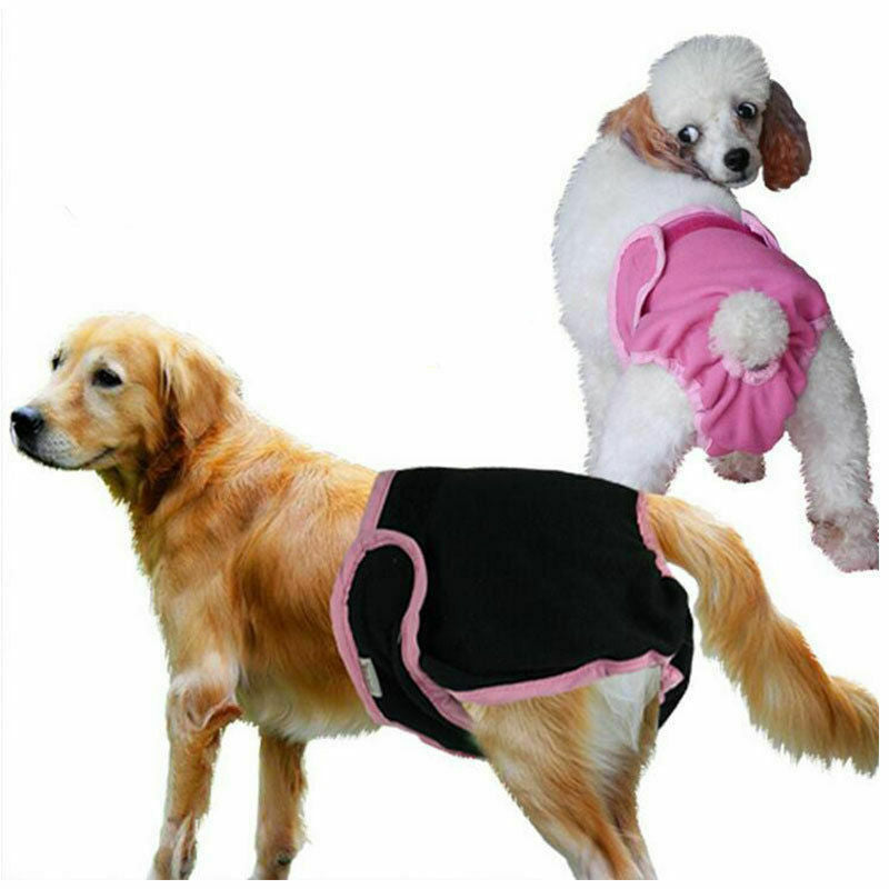 2 Pieces Adjustable Pet Dog Safe Physical Pant Female Dog Sanitary Nappy Diaper