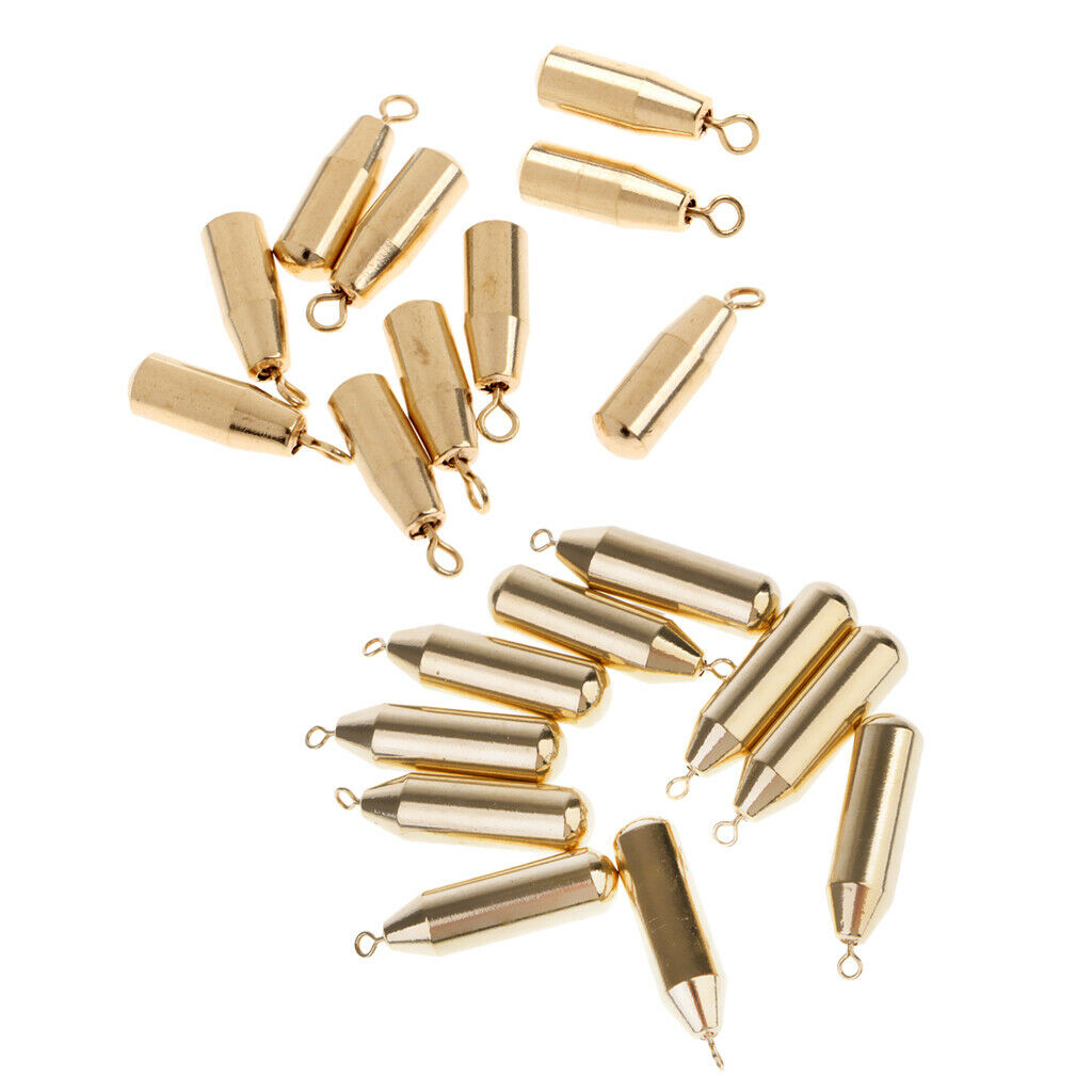20pcs Weights  Brass Drop Shot Perch Pike Sea Tackle Deep Sea Fishing Trolling