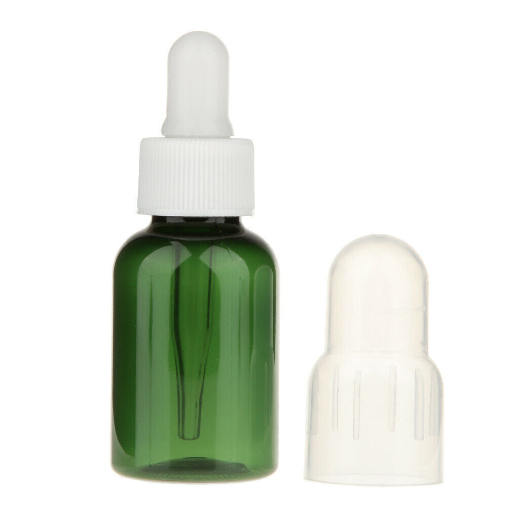 10x Round Green Dropper Bottles For Fragrance Essential Oil Liquid Medicine