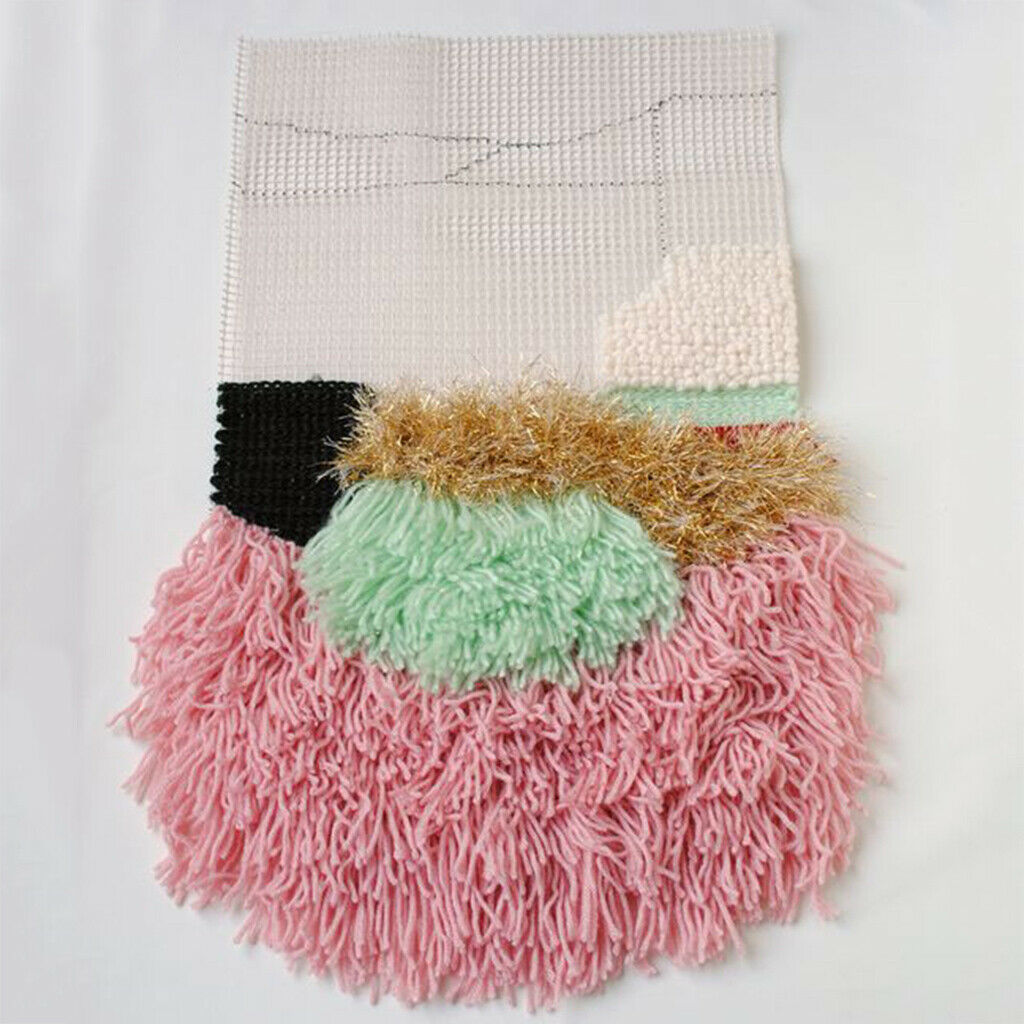 1Set Blank Wooden Bent Latch Hook DIY Handmade Cushion Mat Blankets Making