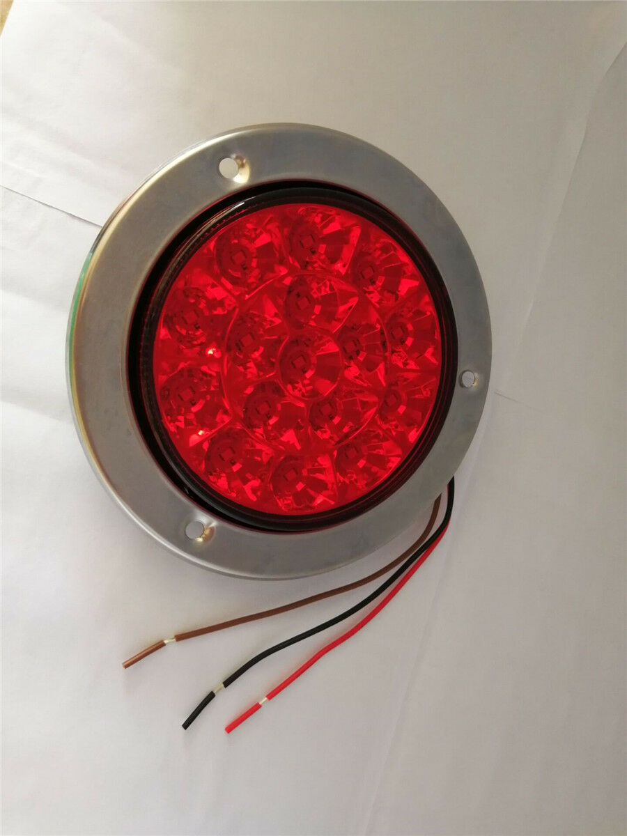 1 Pair 16-LED Super Bright White Truck Trailer Marked Tail Lights Reverse Lamps