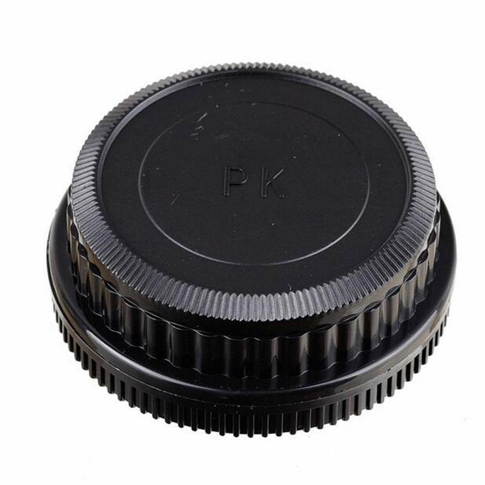 2Pcs/set Plastic Rear Lens and Body Cap Cover for Pentax K PK Camera Black USA !