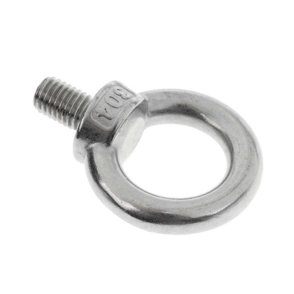 Stainless Steel Shoulder Lift Eye Bolt Marine M12x20mm, Set of 2pcs