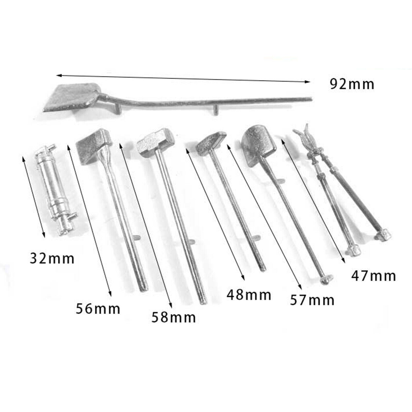 For Henglong German Tiger I 1/16 RC Tank Anti-rust Metal Tool Set Upgrade Parts