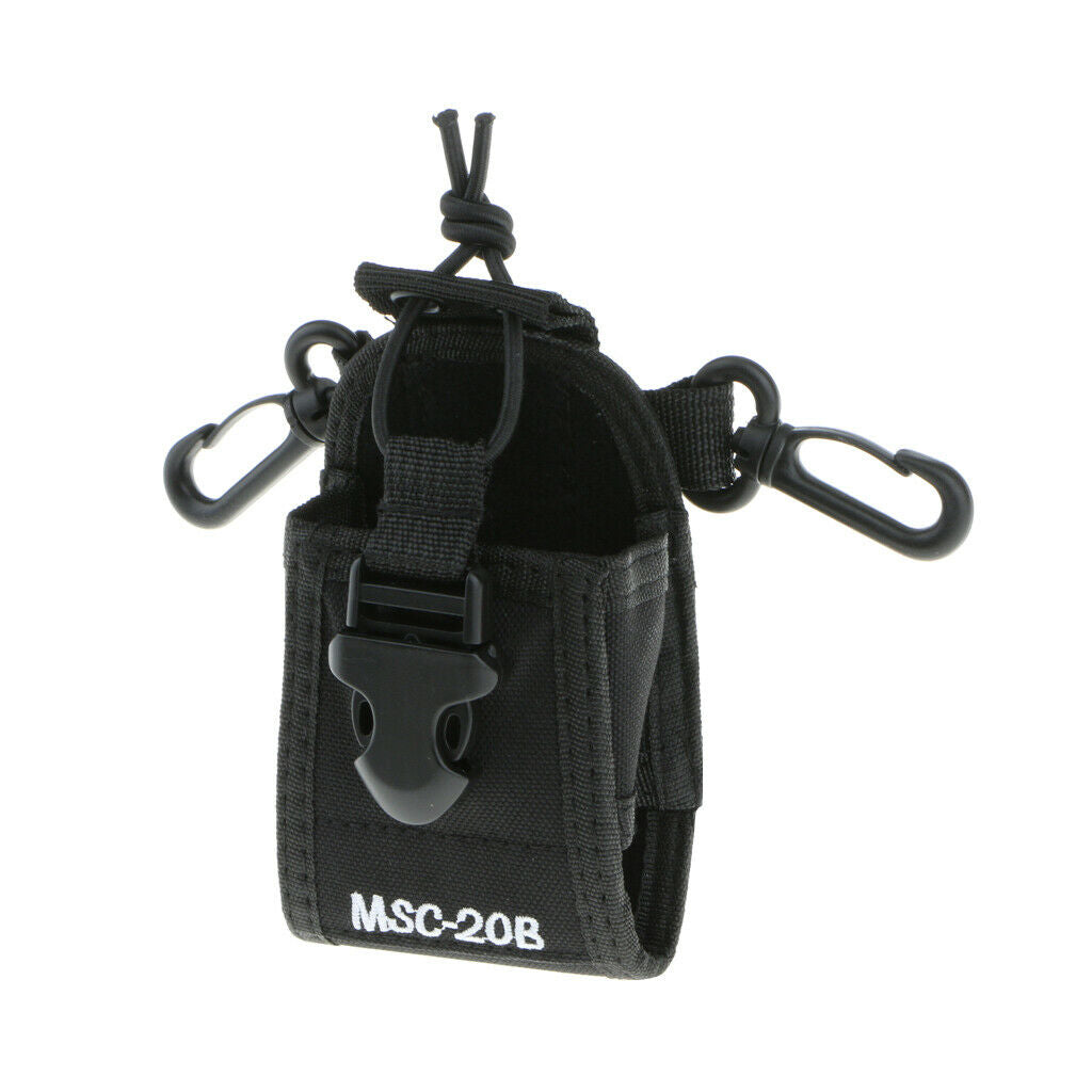 Walkie Talkie Radio Case Holster Bag Pouch with Adjustable Webbing Strap For