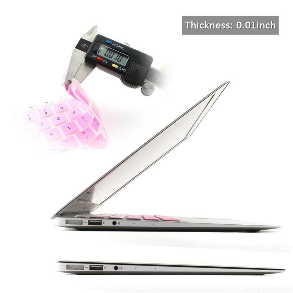 English Silicone Keyboard Skin Cover Protector for   Air 13" 15" Pink