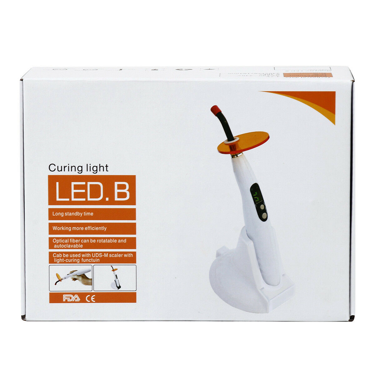 Woodpecker Style Dental Wireless Curing Light Lamp White F*LED-B 1400mw/cm2