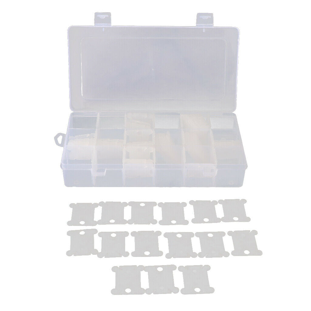 18 Compartments Embroidery Floss Storage Box + 120 Winding Floss Bobbins