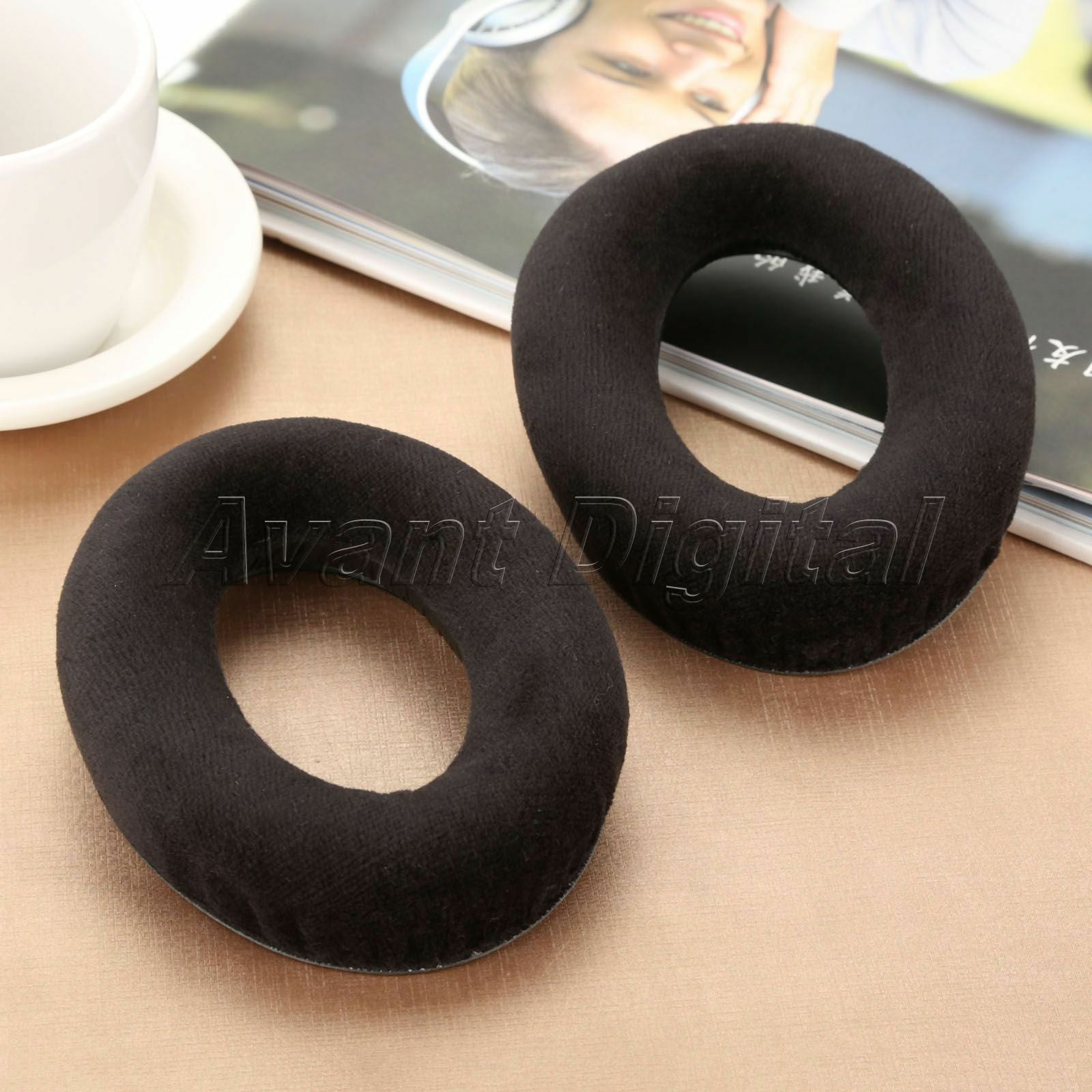 High Elasticity Soft Foam And Velour Earpads Replacement Pads Cushion 1 Pair
